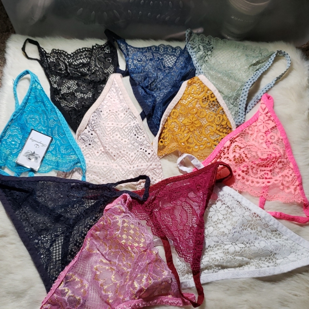11 pairs of multi colored Women's gstring underwea